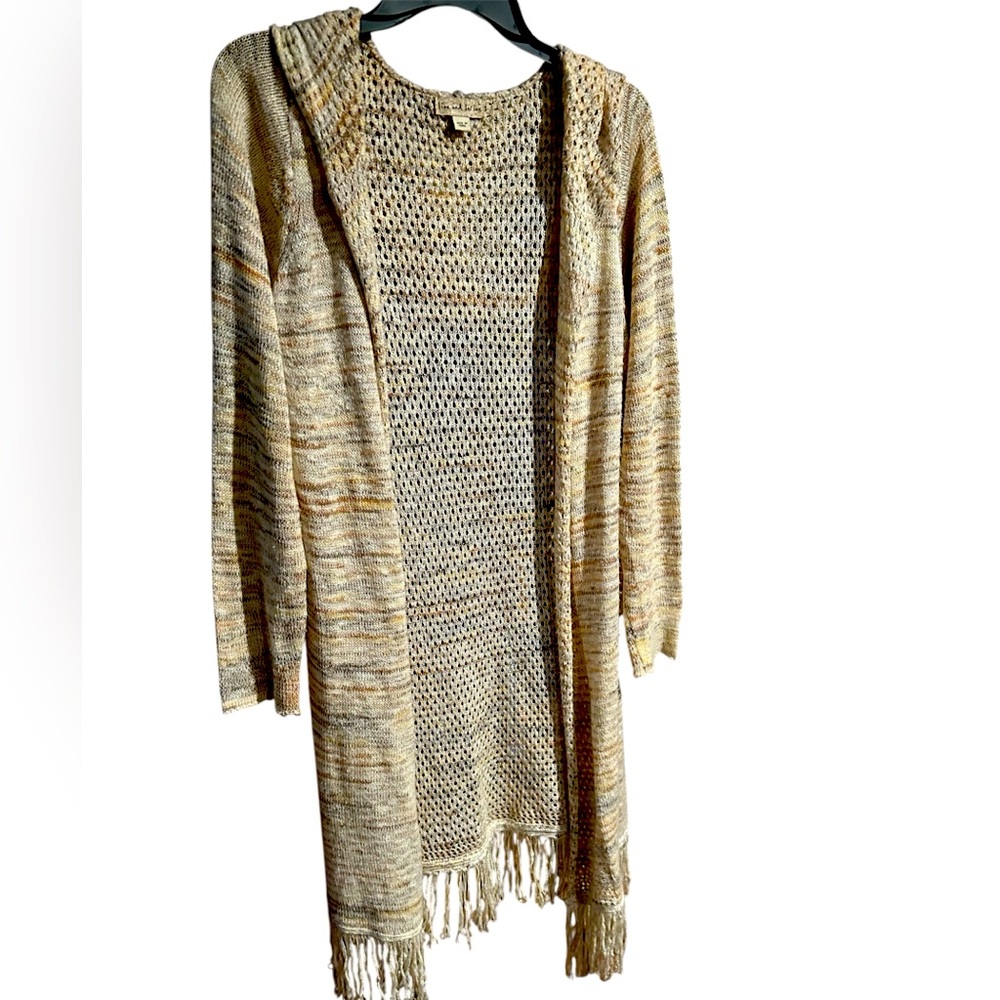 Live and Let Live Fringe Boho Cardigan Duster  Size L